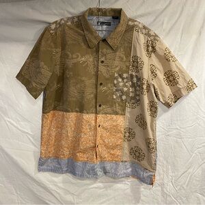 Kenneth Cole NY Men's Large Multicolor Patchwork Shirt